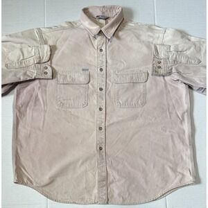 CARHARTT - Men's Vintage Button Canvas Faded Distressed Long Sleeve Shirt - 2XL*